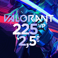 Valorant 225 VP - 2.5 EURO